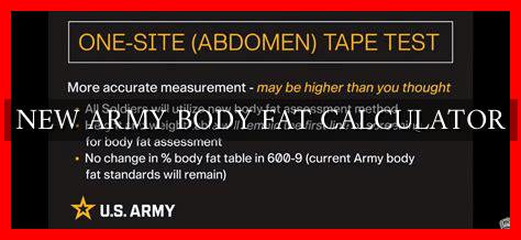 NEW ARMY BODY FAT CALCULATOR Wadaef