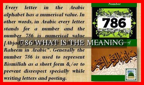 786 WHAT IS THE MEANING 786 WHAT IS THE MEANING