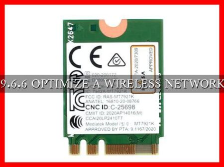 9.6.6 OPTIMIZE A WIRELESS NETWORK 9.6.6 OPTIMIZE A WIRELESS NETWORK