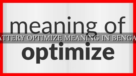 BATTERY OPTIMIZE MEANING IN BENGALI