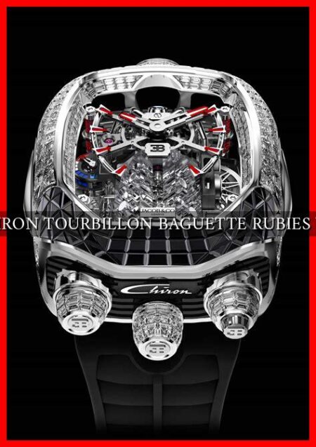 BUGATTI CHIRON TOURBILLON BAGUETTE RUBIES WHITE GOLD