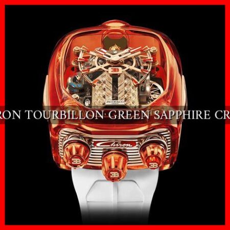 BUGATTI CHIRON TOURBILLON GREEN SAPPHIRE CRYSTAL & BLUE