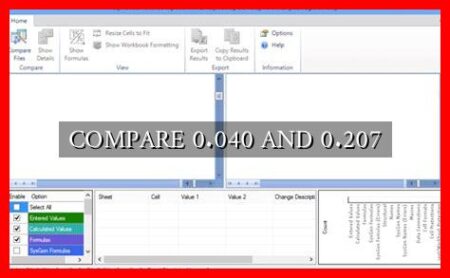 COMPARE 0.040 AND 0.207 COMPARE 0.040 AND 0.207