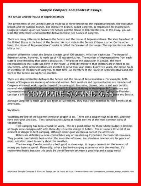 COMPARE 5/9 AND 0.56