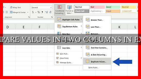 COMPARE VALUES IN TWO COLUMNS IN EXCEL COMPARE VALUES IN TWO COLUMNS IN EXCEL