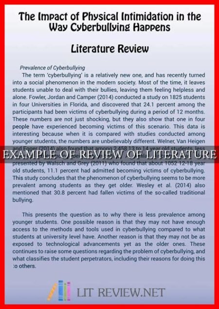 the purpose of literature review