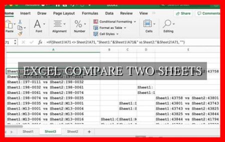 EXCEL COMPARE TWO SHEETS