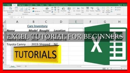 EXCEL TUTORIAL FOR BEGINNERS