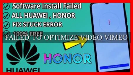FAILED TO OPTIMIZE VIDEO VIMEO