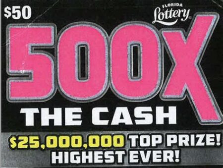 Florida 500x the cash remaining prizes