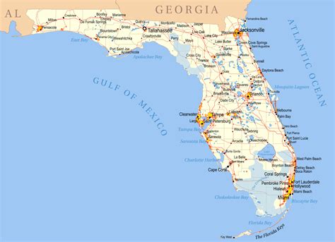 Florida on map - Wadaef