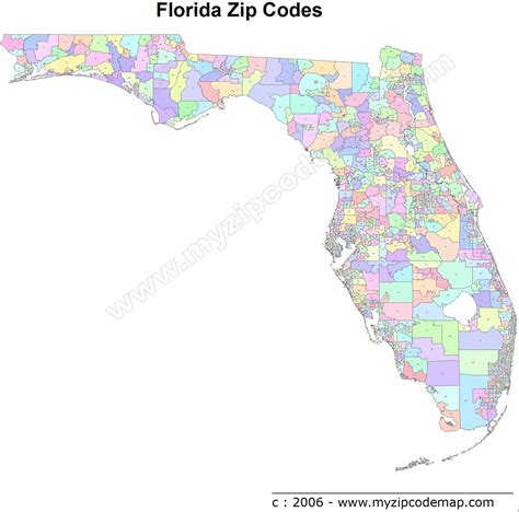 Florida zip code map - Wadaef