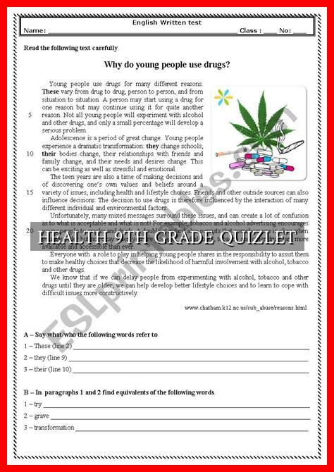 HEALTH 9TH GRADE QUIZLET HEALTH 9TH GRADE QUIZLET