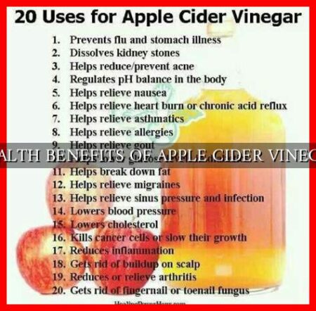 HEALTH BENEFITS OF APPLE CIDER VINEGAR