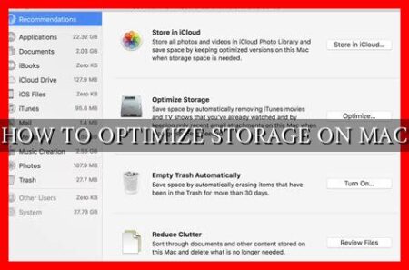 HOW TO OPTIMIZE STORAGE ON MAC HOW TO OPTIMIZE STORAGE ON MAC