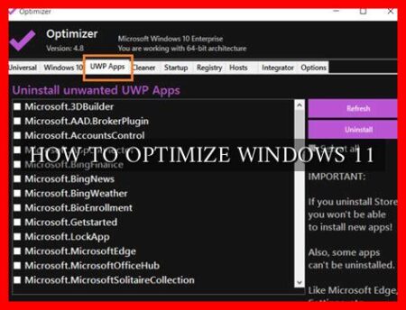 HOW TO OPTIMIZE WINDOWS 11