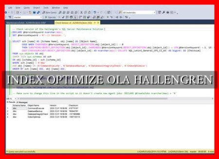 INDEX OPTIMIZE OLA HALLENGREN