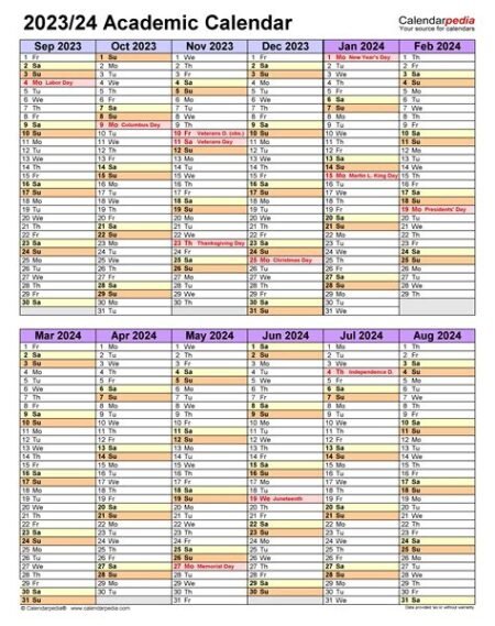 July 2024 academic calendar - Wadaef