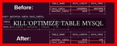KILL OPTIMIZE TABLE MYSQL