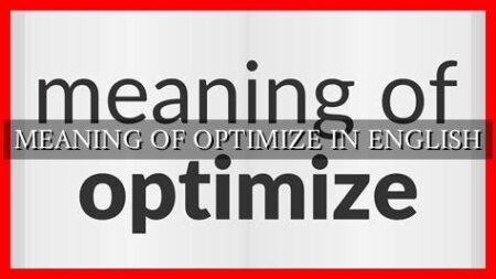 MEANING OF OPTIMIZE IN ENGLISH