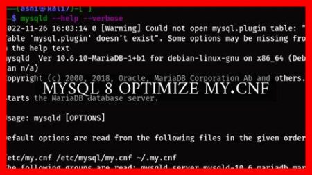 MYSQL 8 OPTIMIZE MY.CNF MYSQL 8 OPTIMIZE MY.CNF