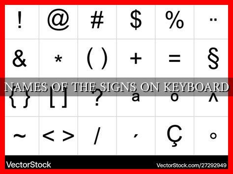 NAMES OF THE SIGNS ON KEYBOARD - Wadaef