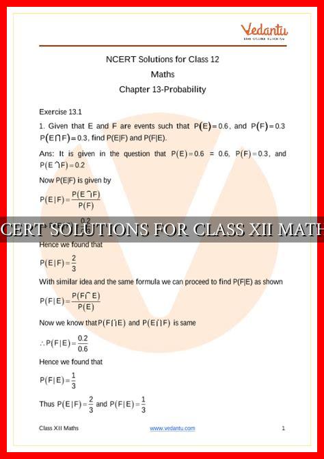 NCERT SOLUTIONS FOR CLASS XII MATHS - Wadaef