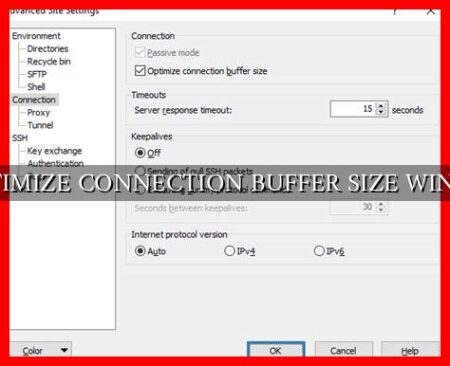 OPTIMIZE CONNECTION BUFFER SIZE WINSCP