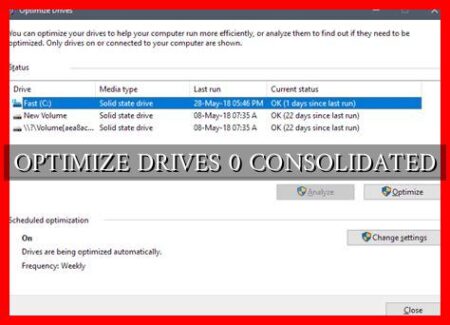 OPTIMIZE DRIVES 0 CONSOLIDATED OPTIMIZE DRIVES 0 CONSOLIDATED