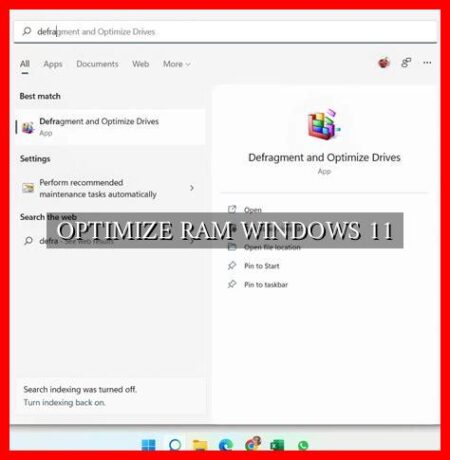 OPTIMIZE RAM WINDOWS 11