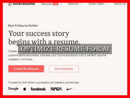 OPTIMIZE RESUME FOR AI