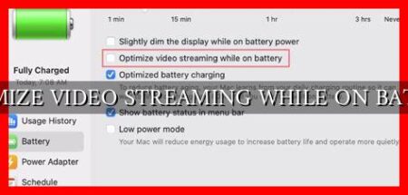 OPTIMIZE VIDEO STREAMING WHILE ON BATTERY
