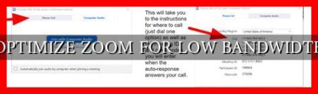 OPTIMIZE ZOOM FOR LOW BANDWIDTH