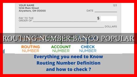 banco popular routing