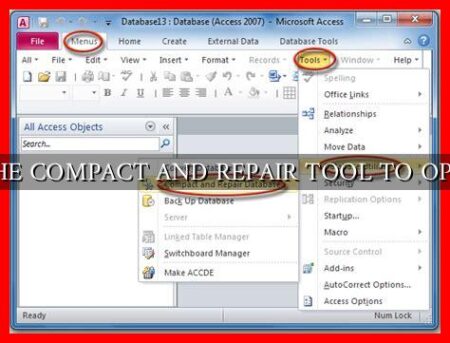 RUN THE COMPACT AND REPAIR TOOL TO OPTIMIZE