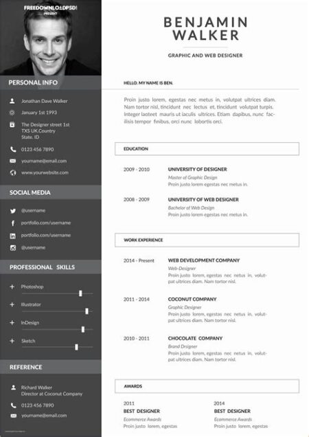 Resume template for free