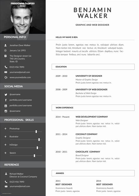 Resume template for free Resume template for free