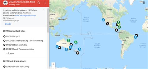 Shark attack us map - Wadaef