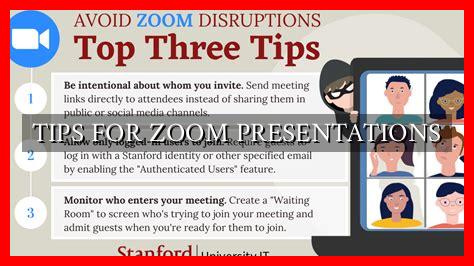 TIPS FOR ZOOM PRESENTATIONS - Wadaef