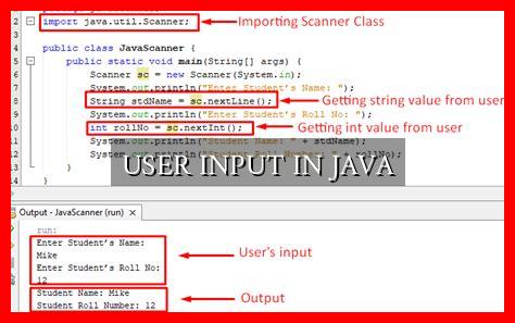 USER INPUT IN JAVA USER INPUT IN JAVA