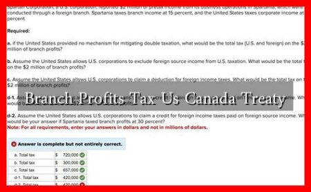 Branch Profits Tax Us Canada Treaty Branch Profits Tax Us Canada Treaty