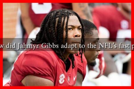 How did Jahmyr Gibbs adapt to the NFL's fast pace