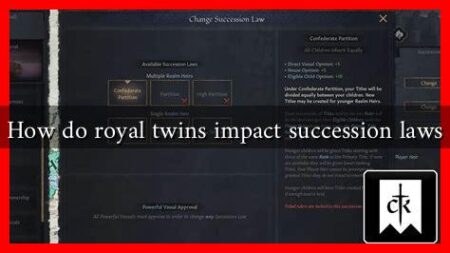 How do royal twins impact succession laws