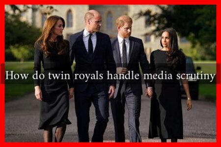How do twin royals handle media scrutiny