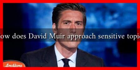 How does David Muir approach sensitive topics
