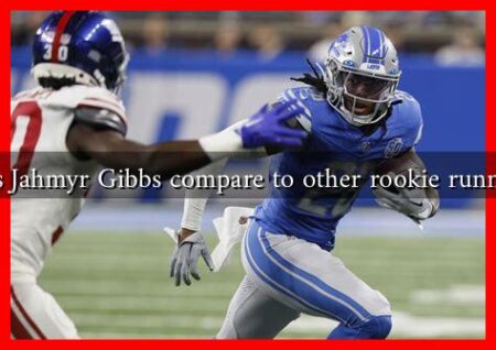 How does Jahmyr Gibbs compare to other rookie running backs How does Jahmyr Gibbs compare to other rookie running backs