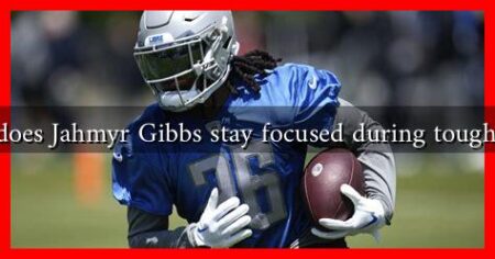 How does Jahmyr Gibbs stay focused during tough times