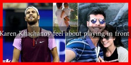 How does Karen Khachanov feel about playing in front of crowds?