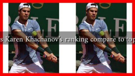 How does Karen Khachanov's ranking compare to top players?