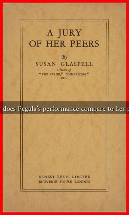 How does Pegula's performance compare to her peers